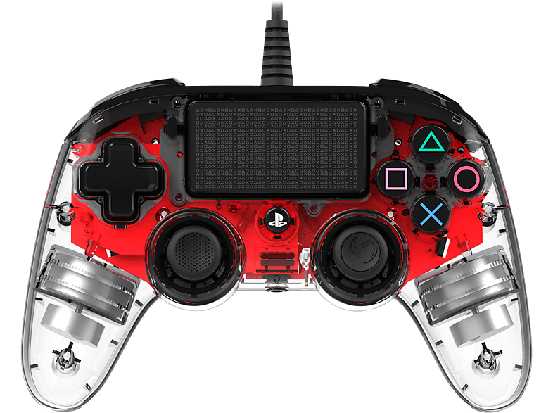 NACON Illuminated Compact Controller bedraad PS4 Rood (PS4OFCPADCLRED)