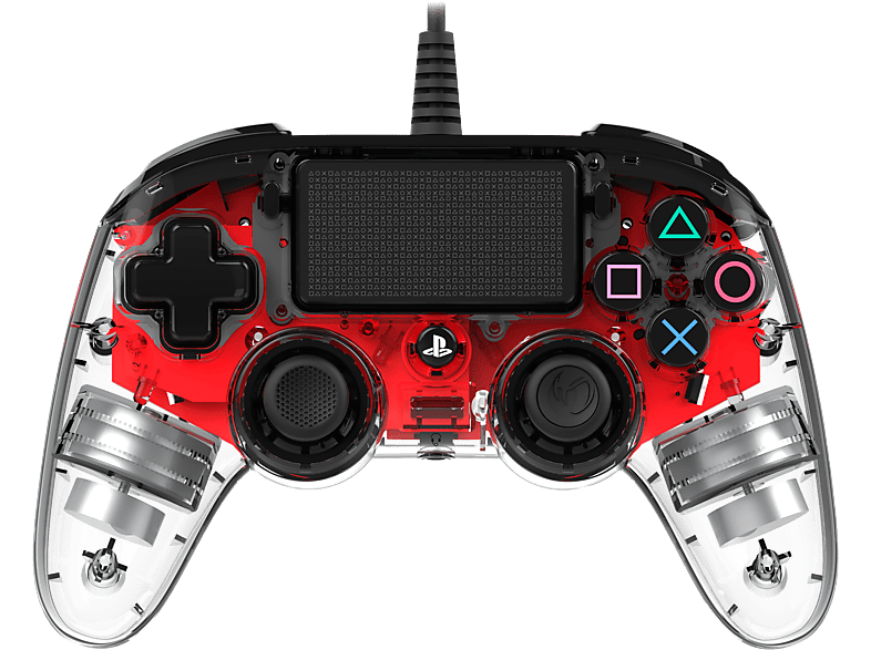 Nacon Illuminated Compact Controller Bedraad PS4 Rood (ps4ofcpadclred) Playstation 4