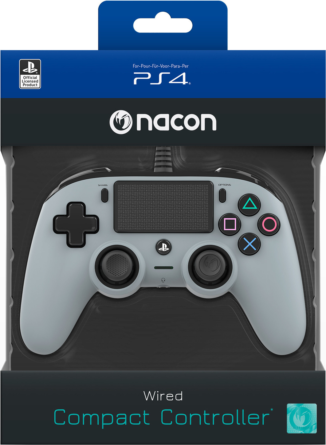 NACON Compact Controller bedraad PS4 Grijs (PS4OFCPADGREY)