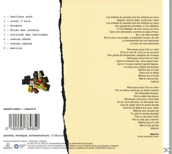 (CD) - Matrice en Manset - (Remasterise 2016)