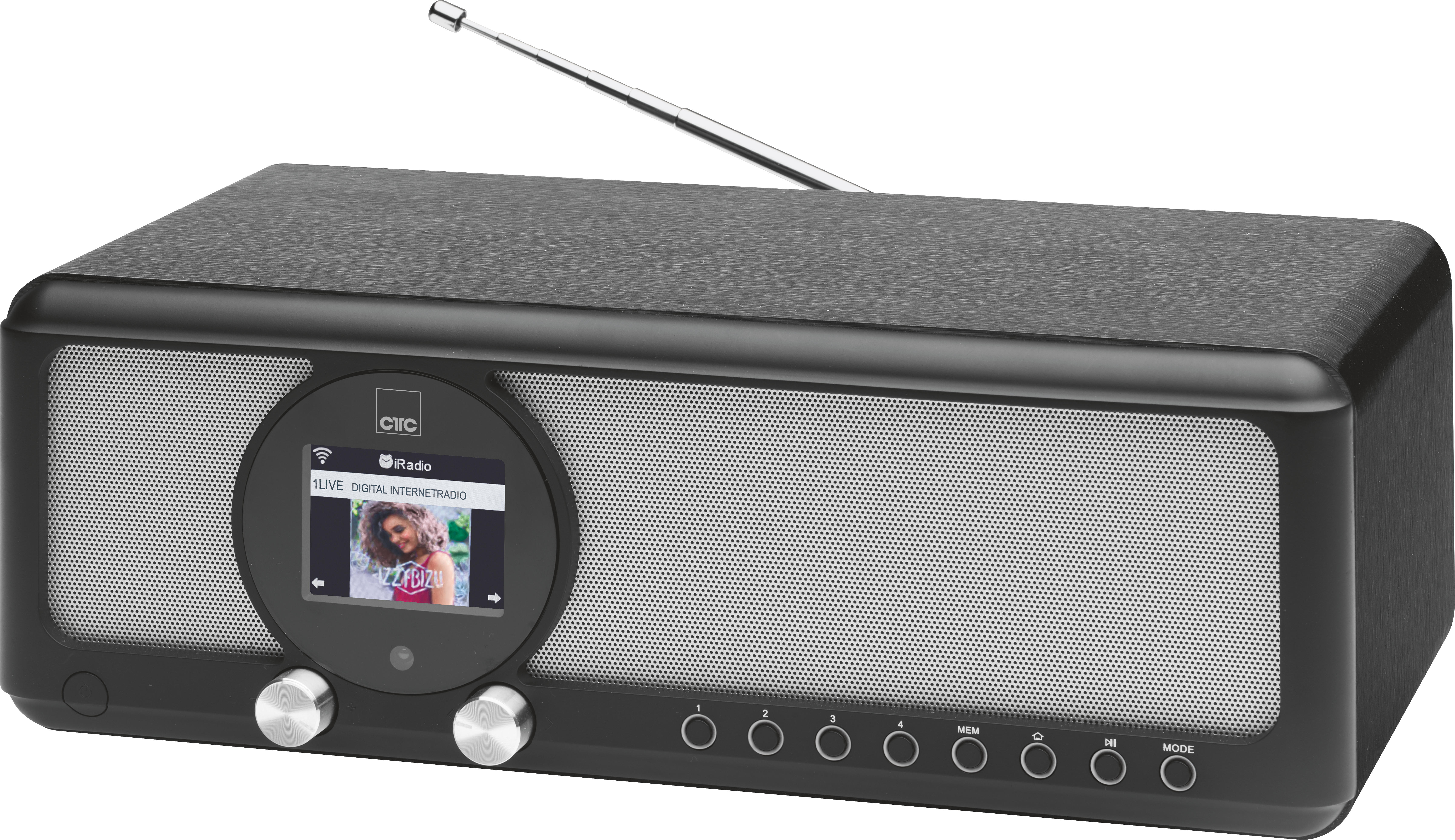 CTC IR 7004 BT Internetradio, Internet Radio, FM, Bluetooth, Schwarz