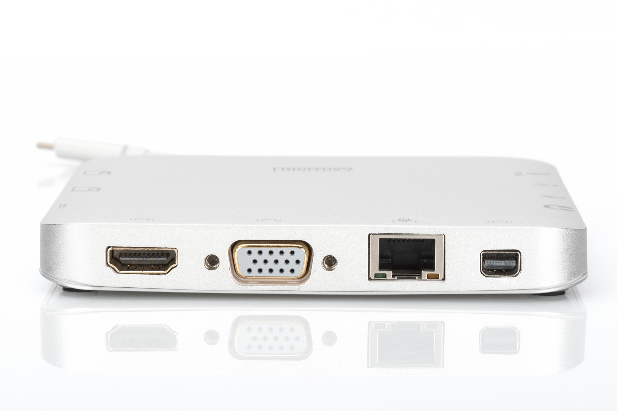DIGITUS Universal, USB Typ-C, USB 3.1, HDMI, MiniDP, VGA, RJ45 Dockingstation, Silber