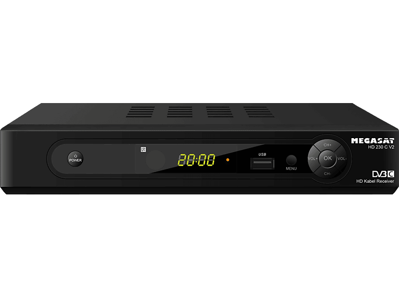 V2 HD DVB-C2, (HDTV, MEGASAT Kabel-Receiver 230C DVB-C, HD Schwarz)