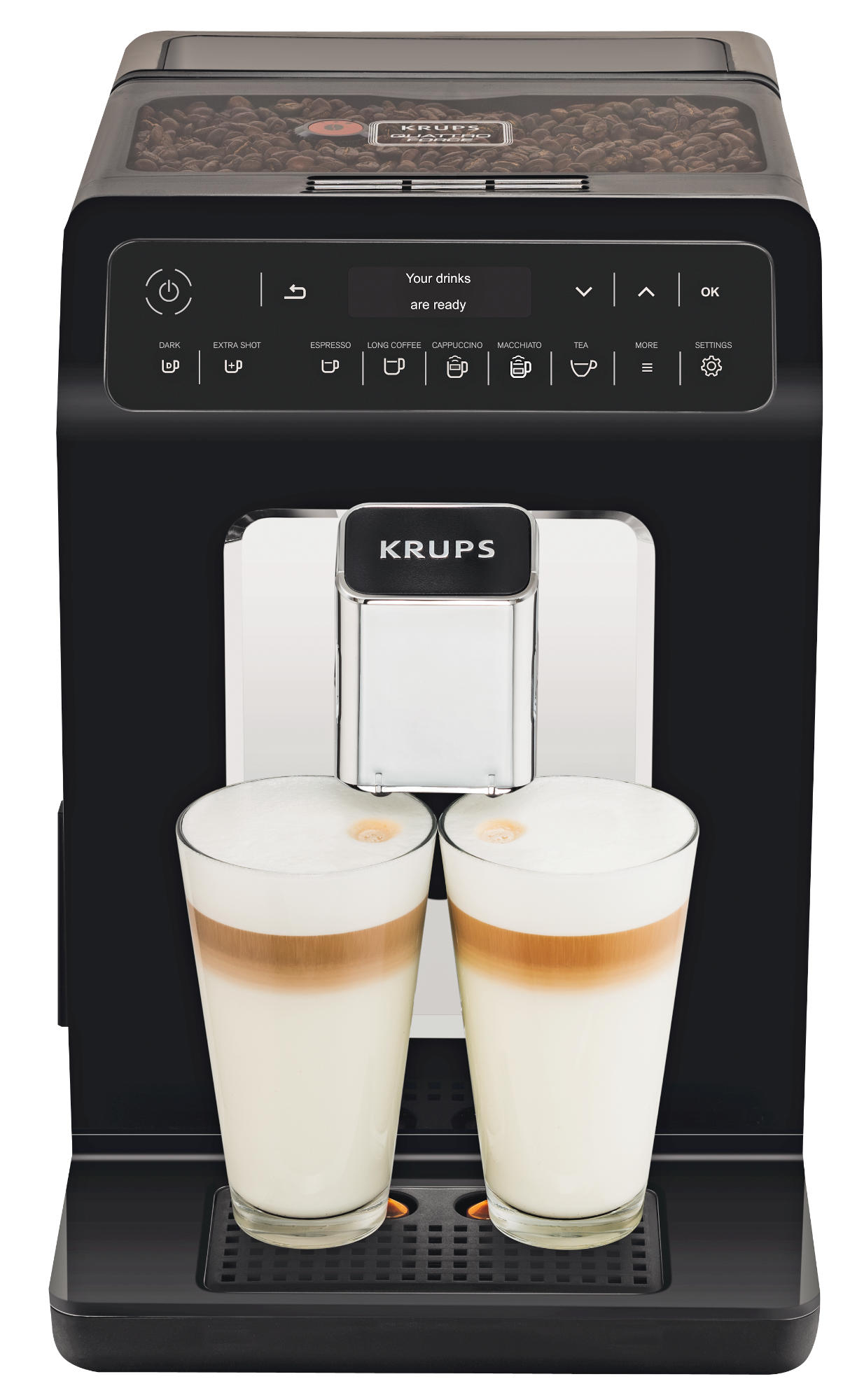 KRUPS Evidence EA8908 - Volautomatische espressomachine - Maximaal aantal kopjes: 2 - Melkslang - Zwart