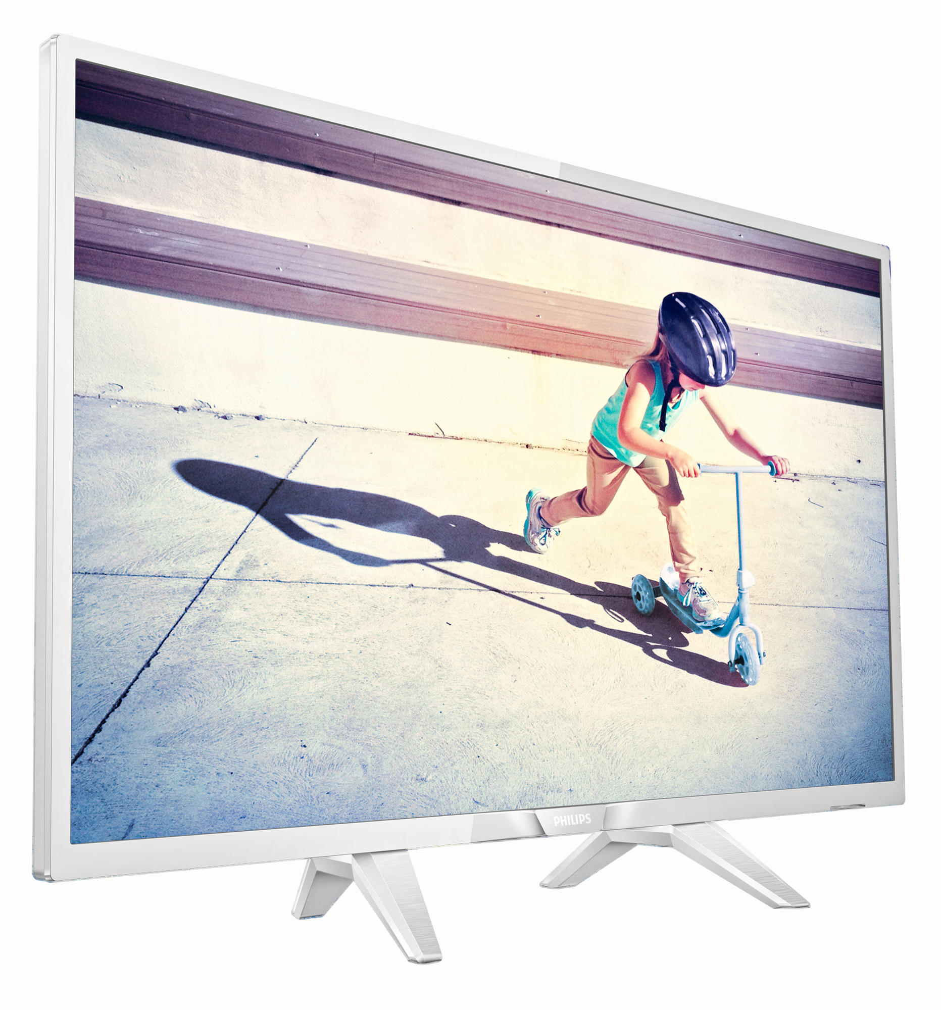 TV LED 32" - Philips 32PHT4032/12, HD, USB, HDMI, TDT2, Ultrafino,  Blanco