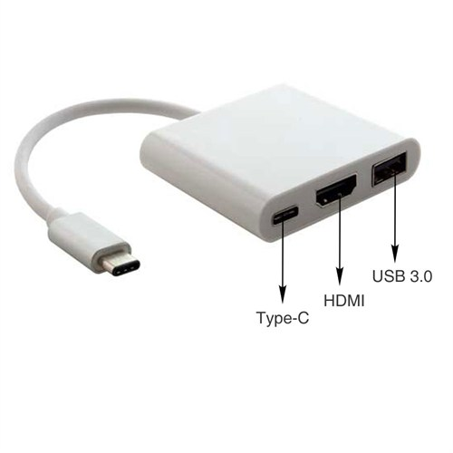 VIVANCO 34294 USB Type C - VGA Adaptör 3 in 1 (VGA + USB C + USB 3.0)
