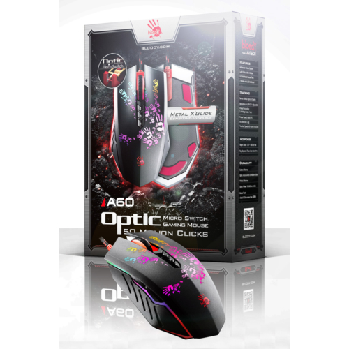 A4 TECH Bloody A60 Siyah M.Core 4000 DPI Optik Mouse