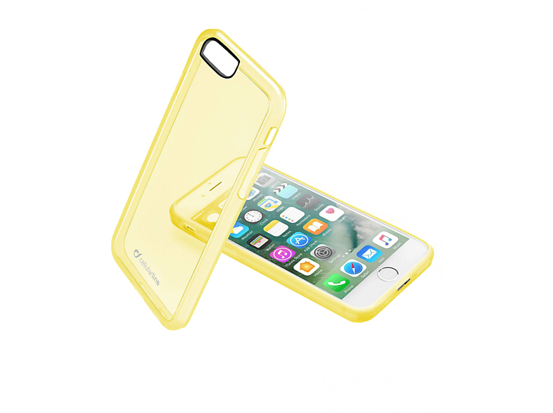 CELLULARLINE Softcover Clear Color iPhone 8/7 Geel (CLEARCOLIPH747Y)