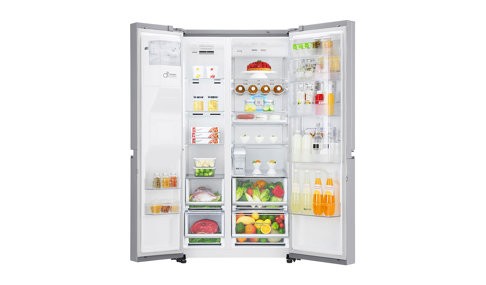 LG GSJ961NEAZ Side-by-Side (625 l, F, 1790 mm hoch, Edelstahl)