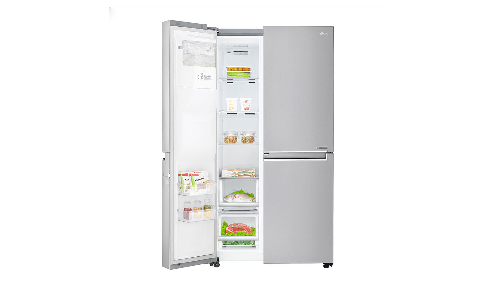 LG GSJ961NEAZ Side-by-Side (625 l, F, 1790 mm hoch, Edelstahl)
