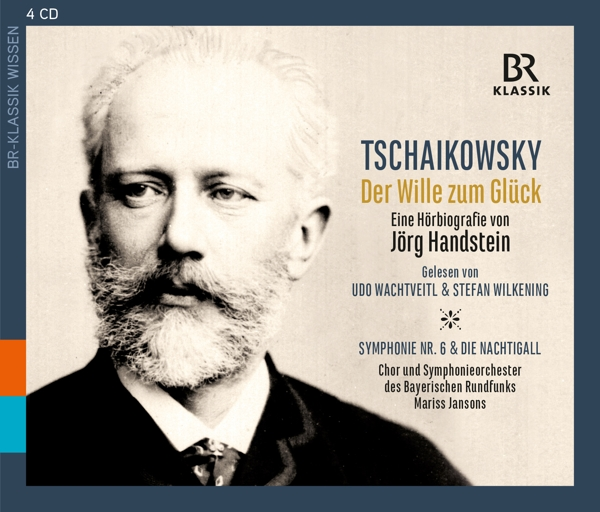 Tchaikovsky-Albumcover. Porträt eines Mannes mit Bart und Text auf Deutsch.