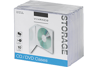 VIVANCO CD/DVD/ Jewel Case, 10er Pack