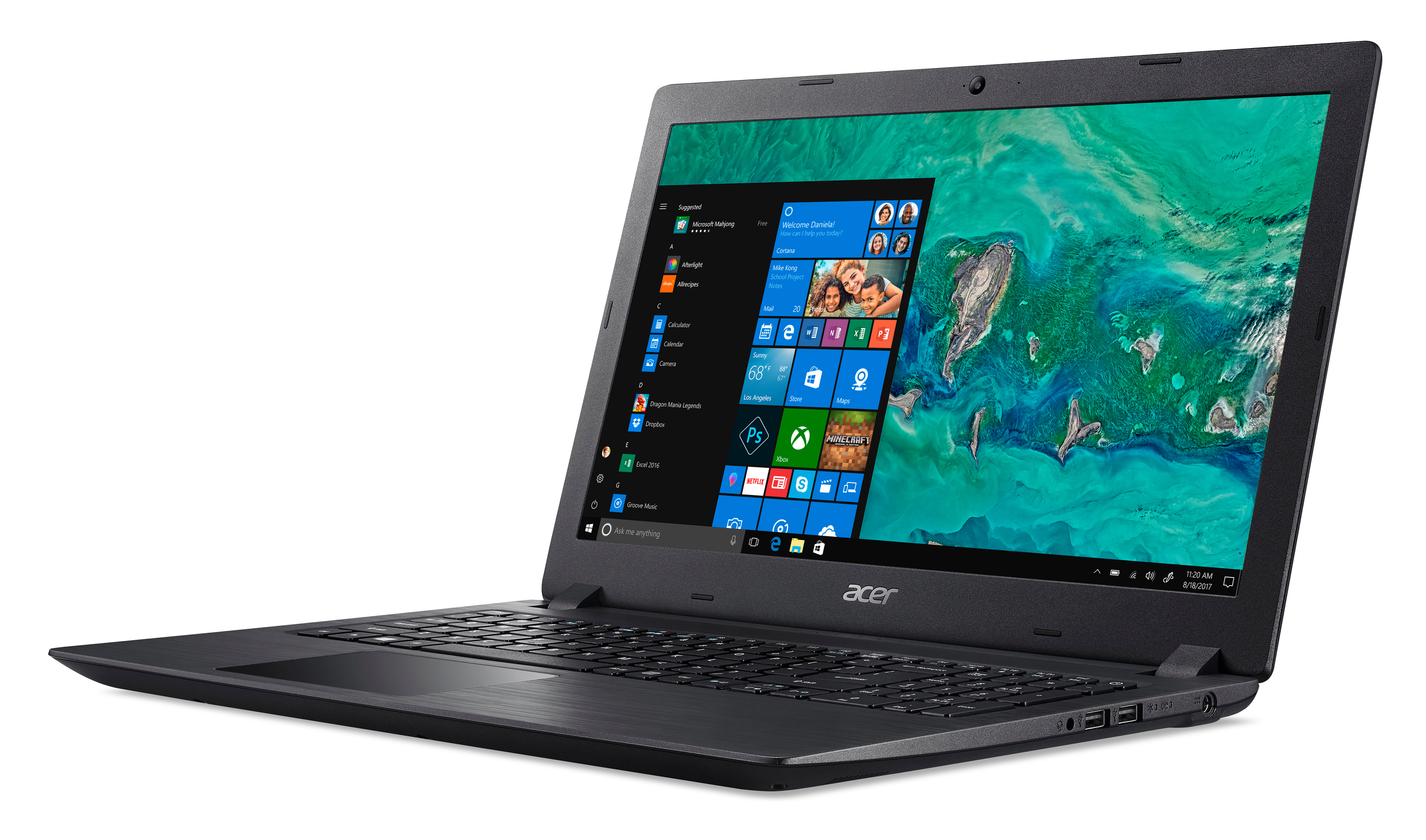 ACER Aspire 3 (A315-51-35AE) - 15,6 Zoll - Intel® Core™ i3 i3-6006U - 8 GB - 256 GB - Intel® HD 520 - Windows 10 Home (64 Bit)