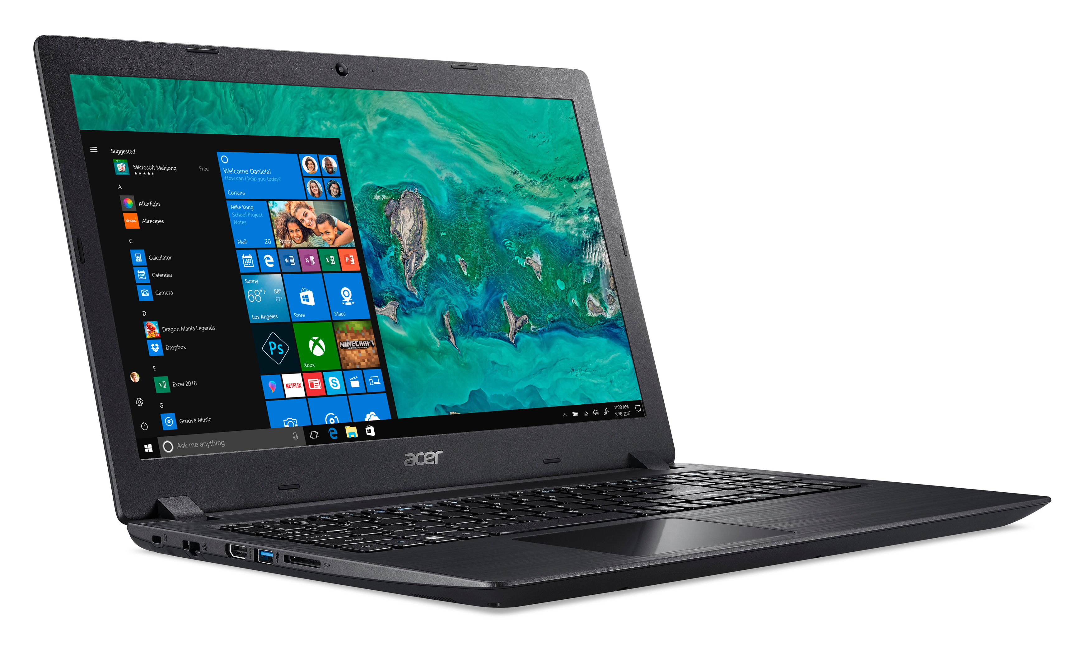 ACER Aspire 3 (A315-51-35AE) - 15,6 Zoll - Intel® Core™ i3 i3-6006U - 8 GB - 256 GB - Intel® HD 520 - Windows 10 Home (64 Bit)
