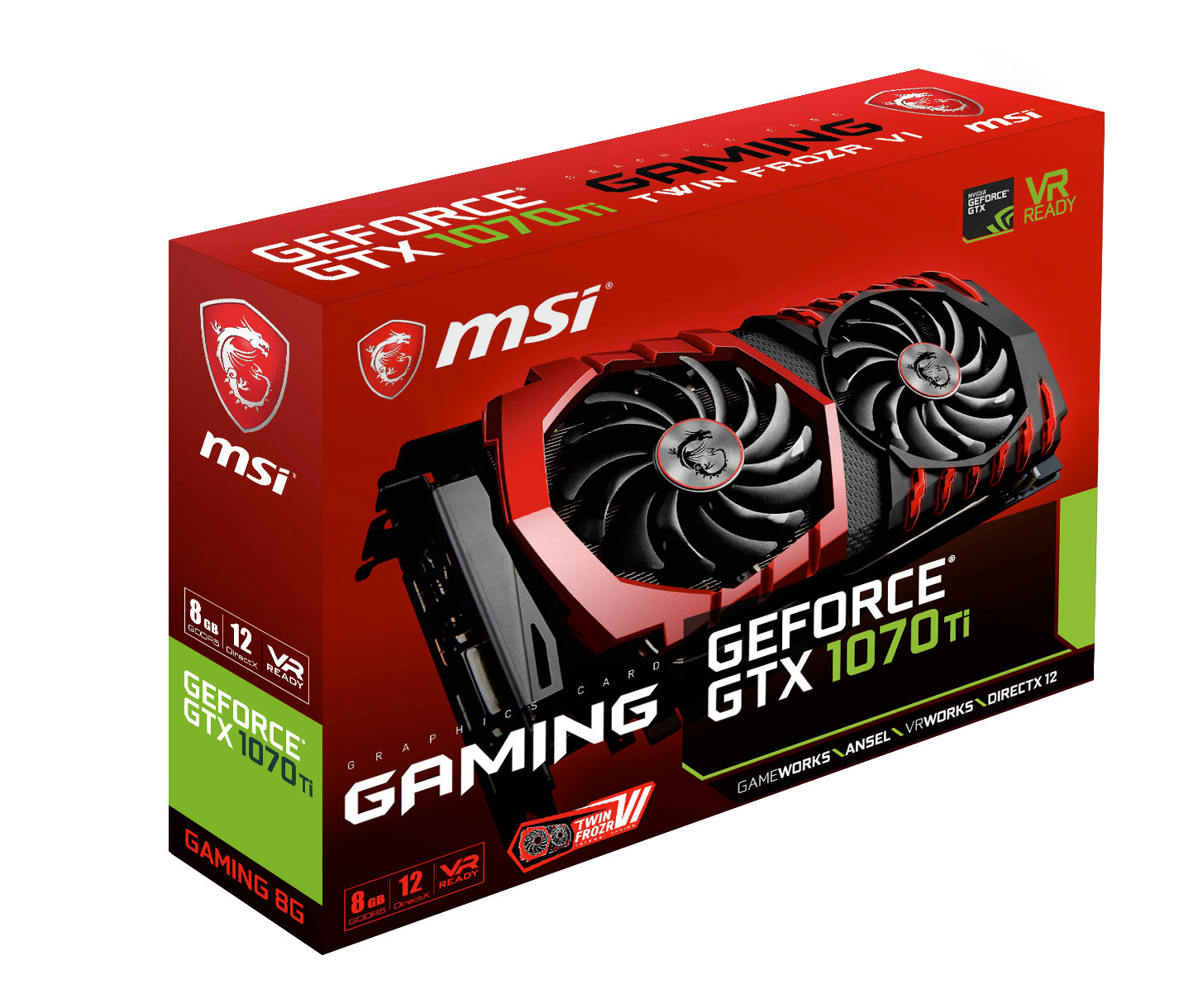 MSI GeForce® GTX 1070Ti Gaming 8GB (V330-237R) (NVIDIA, Grafikkarte)