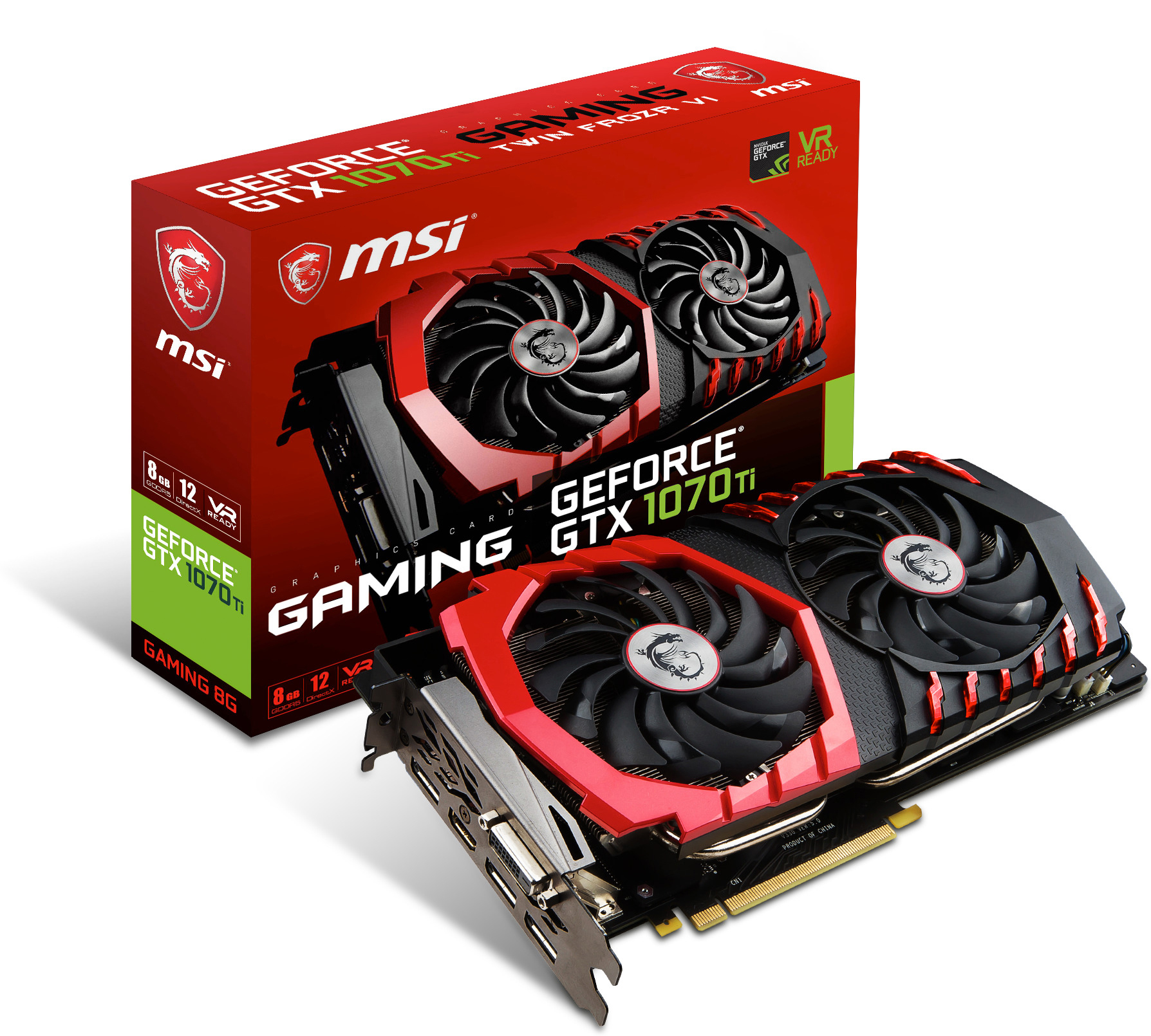 MSI GeForce® GTX 1070Ti Gaming 8GB (V330-237R) (NVIDIA, Grafikkarte)