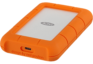 LACIE Rugged Mini - Festplatte (HDD, 4 TB, Silber/Orange)