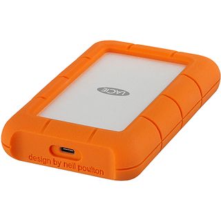 LACIE Rugged Mini - Festplatte (HDD, 4 TB, Silber/Orange)