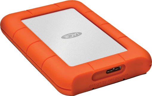 LACIE Rugged Mini Mobile Disk - 1TB - USB3.0 - arancione - Disco rigido (HDD, 1 TB, Argento/Arancione)
