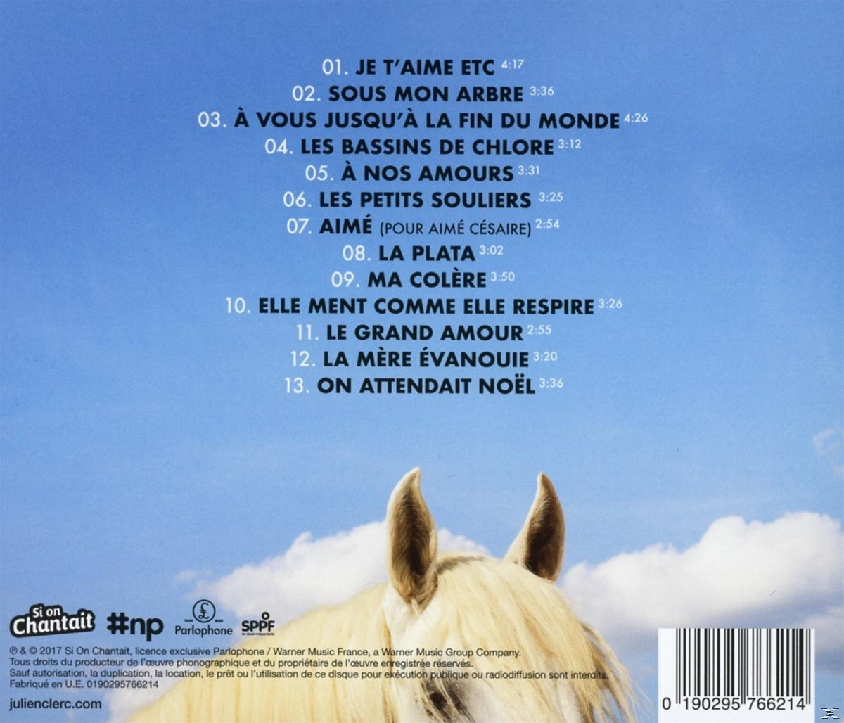 Een muziek-CD-hoes met songteksten. De hoes heeft een afbeelding van een paard met tekst.