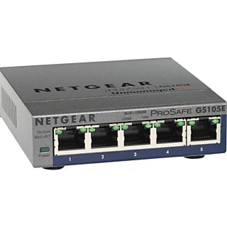 NETGEAR GS105E 5-PORT GB+ SWITCH - Desktop-Switch (Grau)