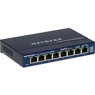 NETGEAR ProSafe GS108 8-port Gigabit Desktop Switch - Switch (Bleu)