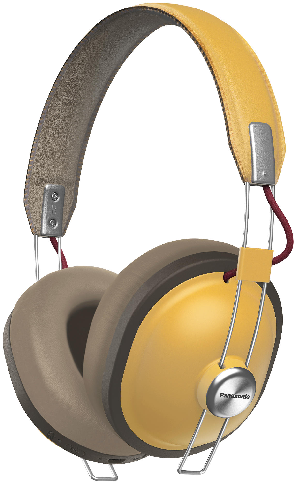 Auriculares inalámbricos - Panasonic RP-HTX80BE-C Bluetooth, 24h Batería, Micrófono, Hi-Fi, Carga Rápida, Ocre
