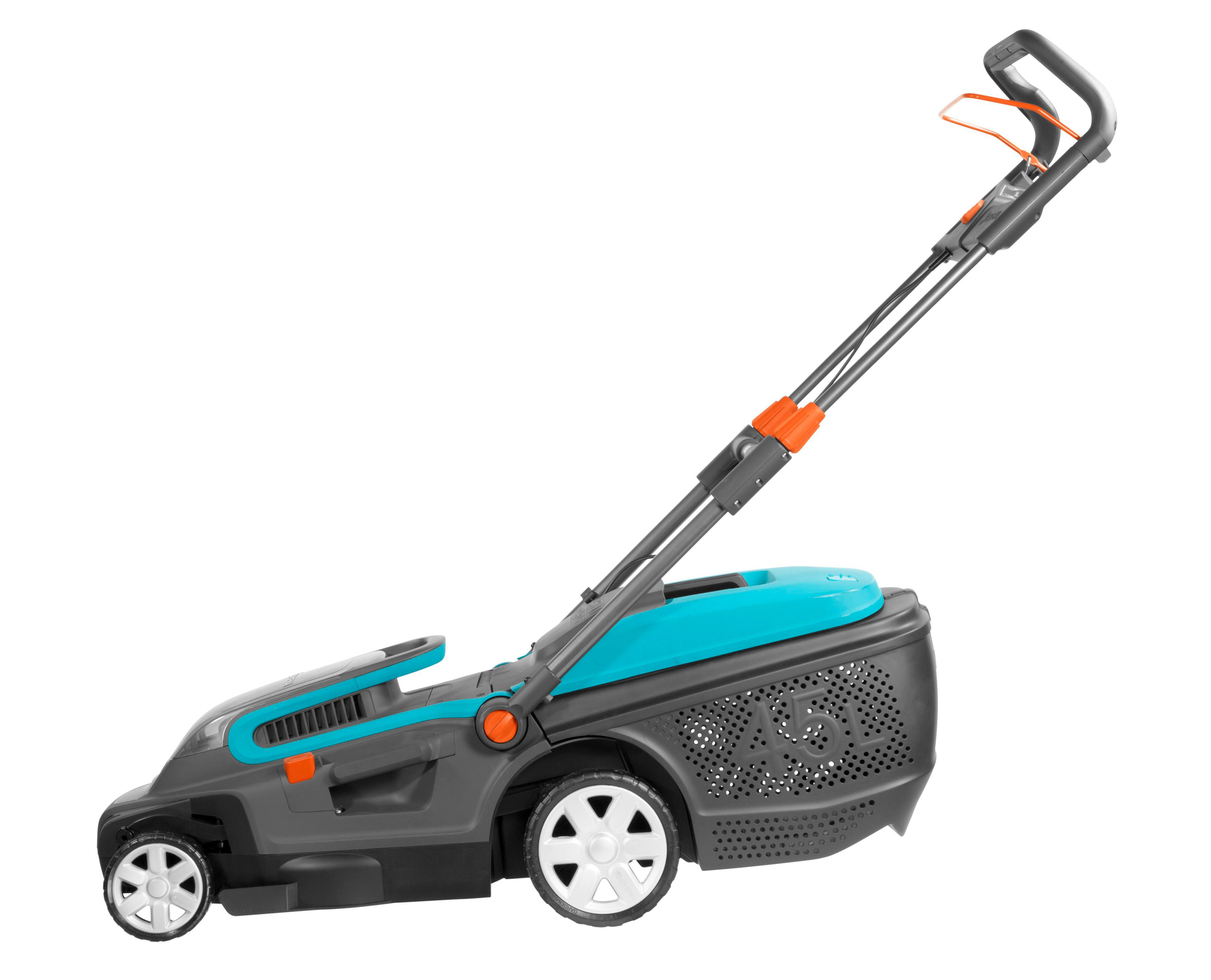 GARDENA 05038-20 PowerMax™ Li-40/37 Set inkl. Akku, Akku-Rasenmäher (40 Volt, Schnittbreite: 370 mm, Verstellbare Schnitthöhe QuickFit Plus 5 Stufen, mit 45 Liter Fangkorb-Volumen)