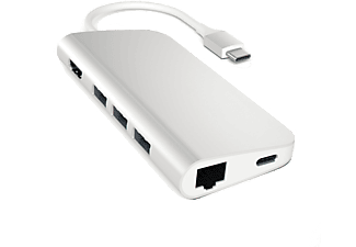 SATECHI USB Type-C Multi-Port Adapter 4K Gbit Ethernet - Silver