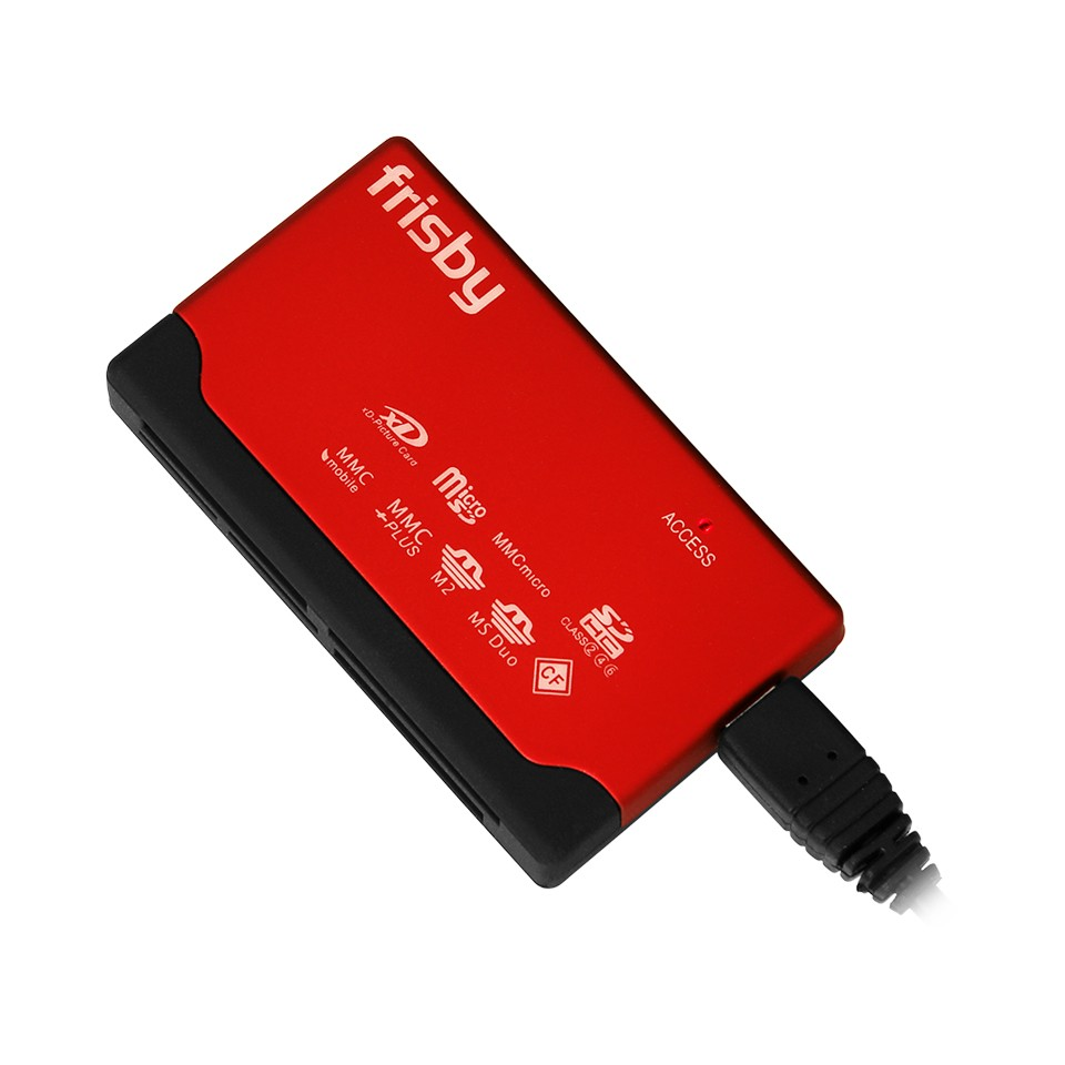 FRISBY FCR-220E USB 2.0 Harici Kart Okuyucu Kırmızı