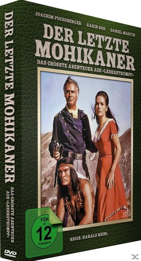DVD-Hülle für 'Der letzte Mohikaner' mit Schauspielern, Bildern und deutschem Text.