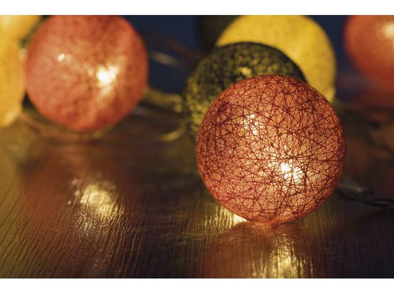 EMOS ZY1964 Cérnagömb fényfüzér ősz 2×AA, melegfehér időzítővel 