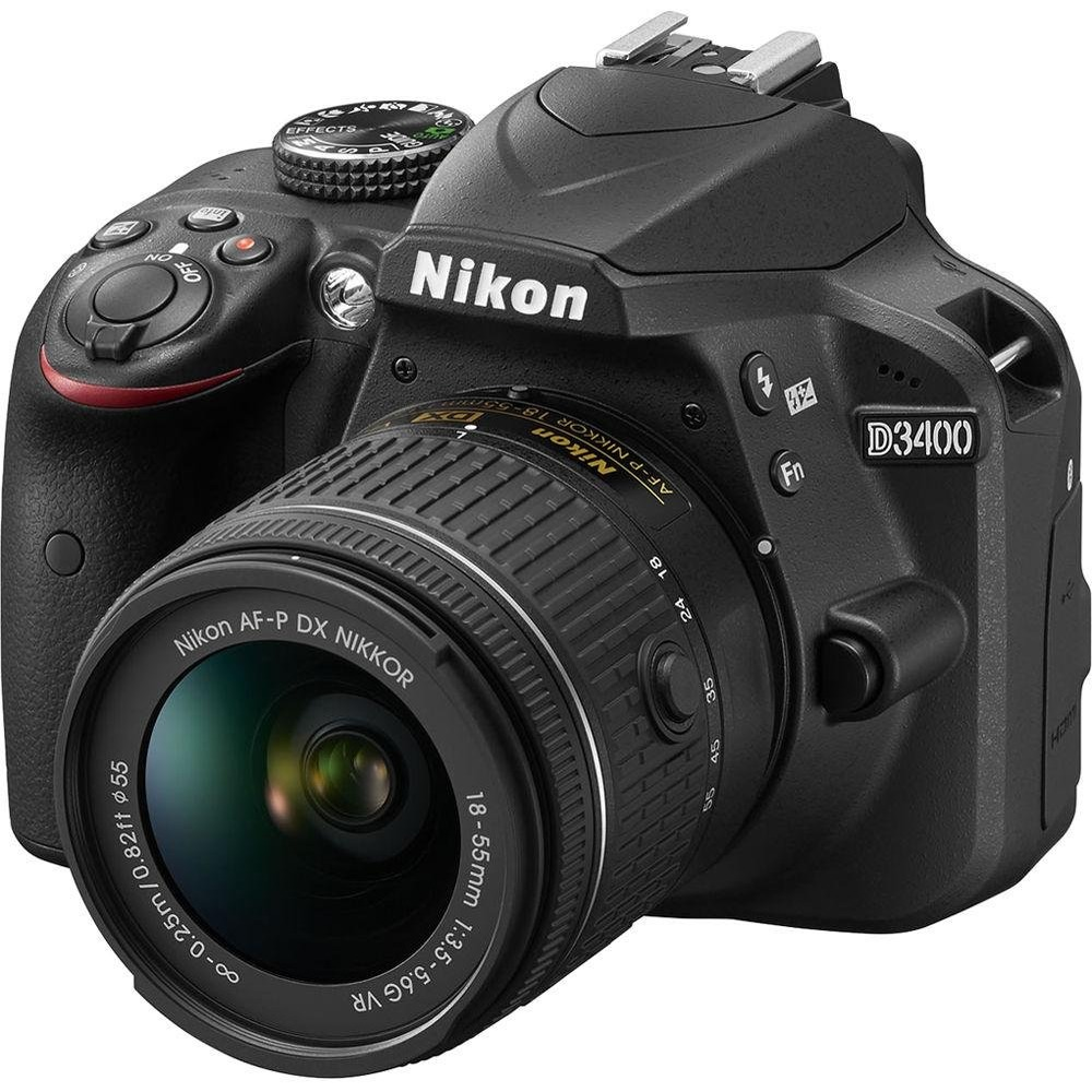 NIKON D3400 + AF-P 18-55 NON VR DSLR Fotoğraf Makinesi