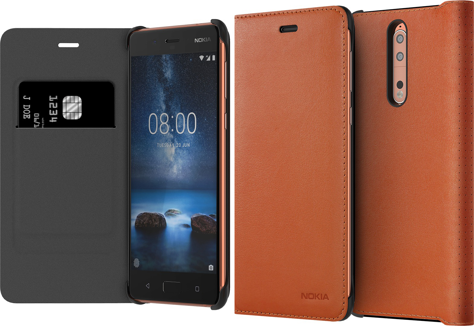 NOKIA Bookcover, CP-801, Cognac Nokia, 8,