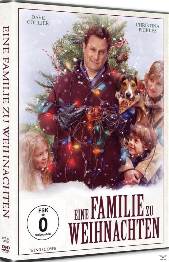 DVD-Cover mit Familie, Weihnachtsbeleuchtung, Filmtitel auf Deutsch und Bewertung.