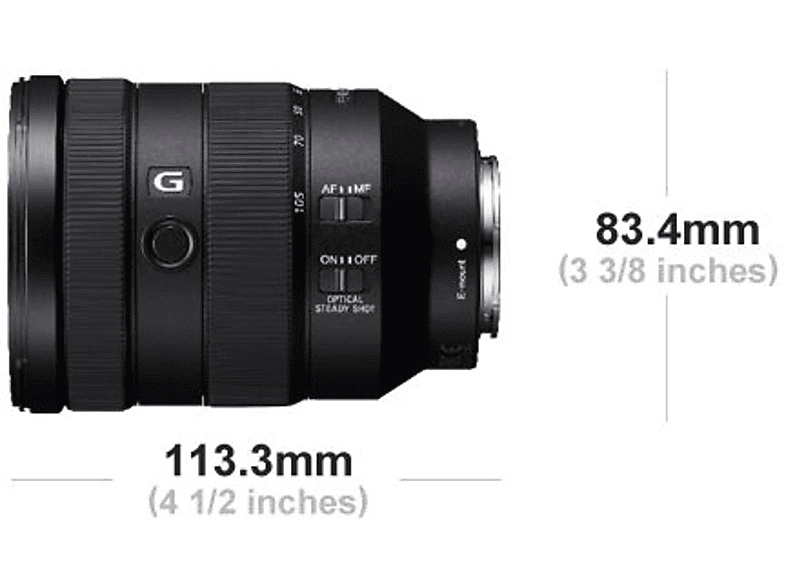 SONY FE 24-105mm F4 G OSS | Zoomobjektiv(Sony E-Mount, Vollformat