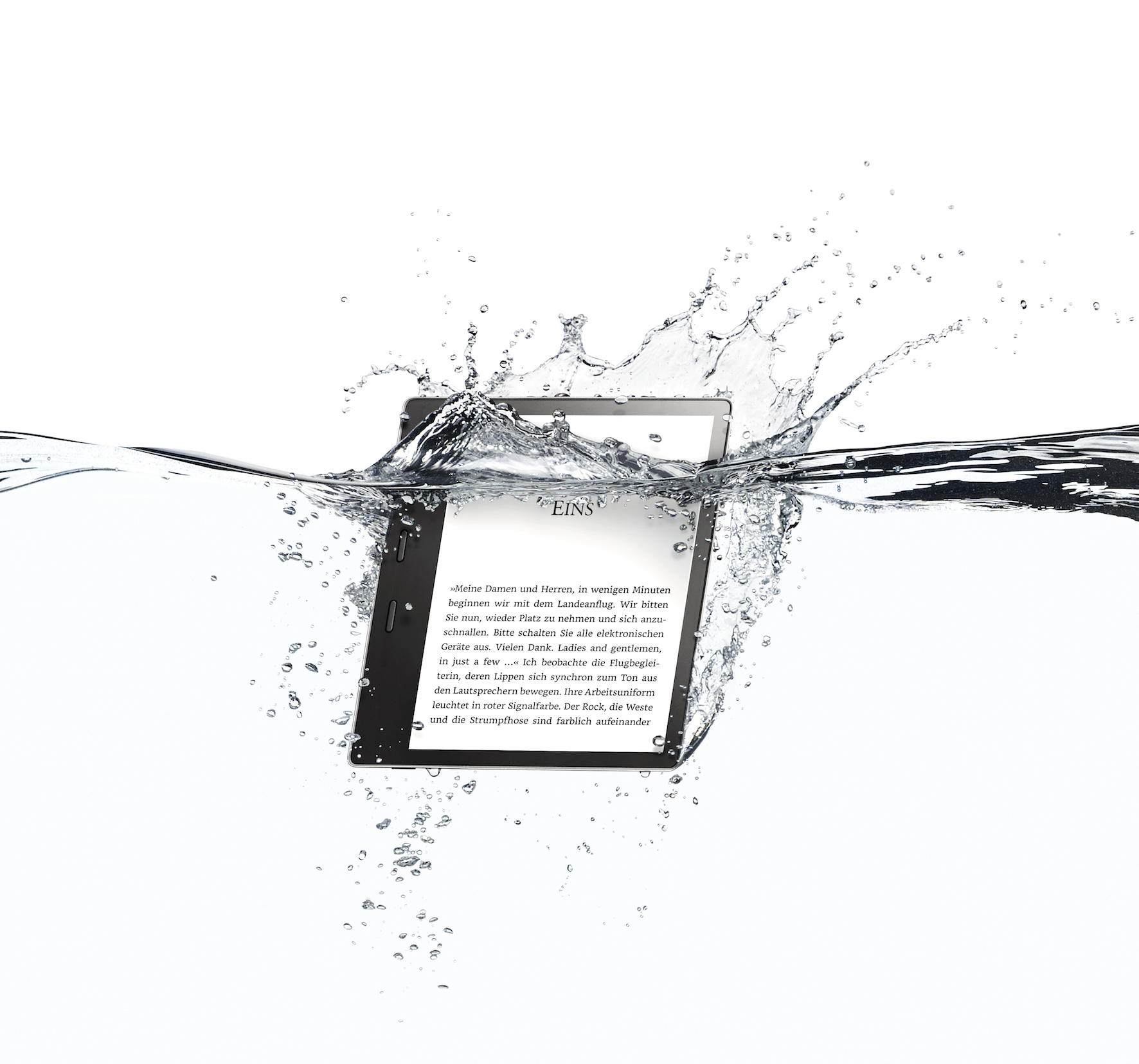 KINDLE New Oasis  8 GB WLAN E-Book Reader Silber/Schwarz