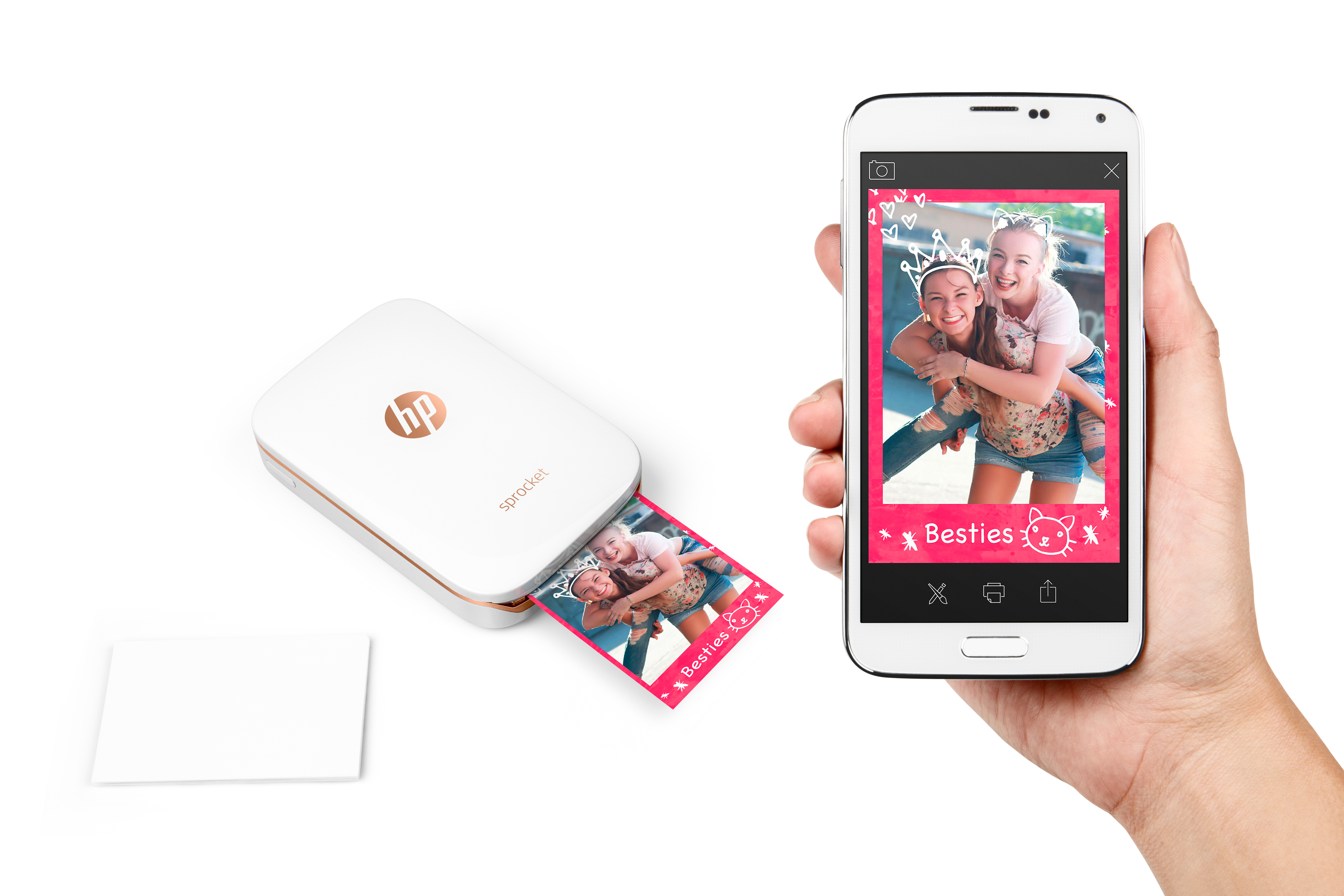 HP Fotopapier Zink 5 x 7.6 cm 2 Packungen Fotopapier mit jeweils 10 Blatt (Fotodrucker nicht im Lieferumfang enthalten)
