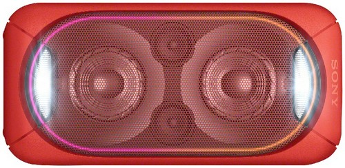 Altavoz Sony Gtkxb60 con bluetooth rojo de gran potencia xb60 nfc equipo high power gtkxb60r sistema audio en casa luces fiesta batería integrada efectos luz wireless party chain vertical y horizontal color