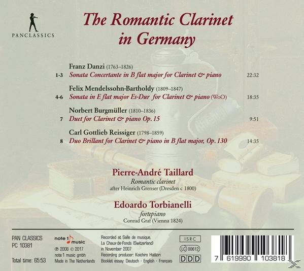 Pierre-andre Taillard, Edoardo Torbianelli - Die Romantische Klarinette In Deutschland  - (CD)