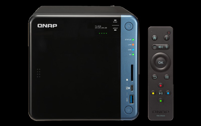 QNAP TS-453B-4G NAS Anzahl Festplattenschächte: 4 Schwarz}
