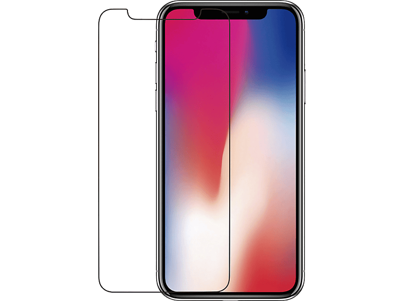 AZURI Screenprotector Tempered Glass Rinox Armor iPhone X Zwart 2 stuks (AZSPTG2APPIPHX-BLK)