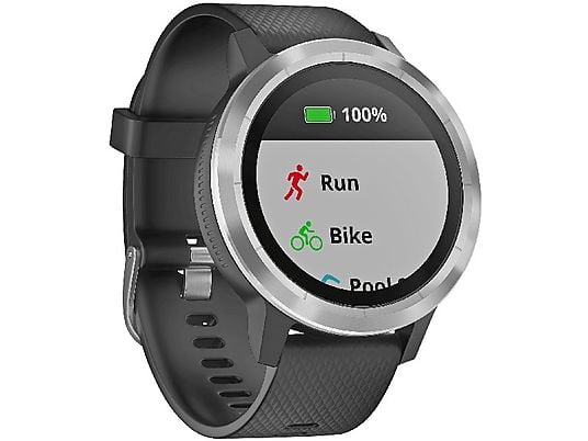 Reloj deportivo - Garmin VivoActive 3, Negro, GPS, Frecuencia cardíaca, Connect IQ, Garmin Pay