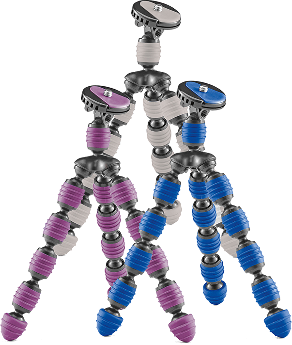 CULLMANN Alpha 300 flexibilis lábú miniállvány, 3 féle színben (szürke, lila, kék)