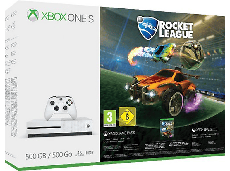 Consola Xbox One s 500 gb rocket league 500gb microsoft blanco playerunknowns