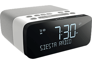 PURE DIGITAL Siesta Rise S - Radiowecker (DAB+, FM, Weiss)