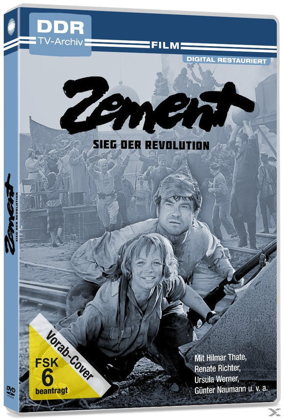 DVD-Cover für Zement: Sieger der Revolution, mit einem Schwarzweißbild von Menschen.