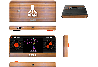 PQUBE Atari Retro Handheld Konsole (inkl. 50 Spiele), Handheld Konsole, Braun