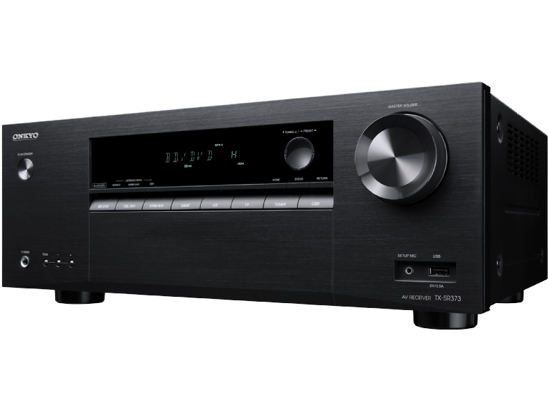 ONKYO TX-SR 373 5.1 házimozi erősítő, fekete (Bluetooth)