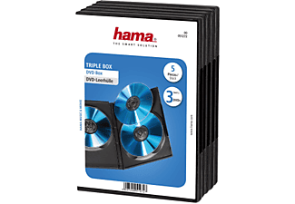 HAMA 51272 DVD TRIPLE BOX BLACK - DVD Leerhülle (Schwarz)
